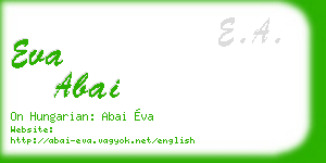 eva abai business card